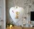 Chihuahua Fawn Ceramic Heart Bauble